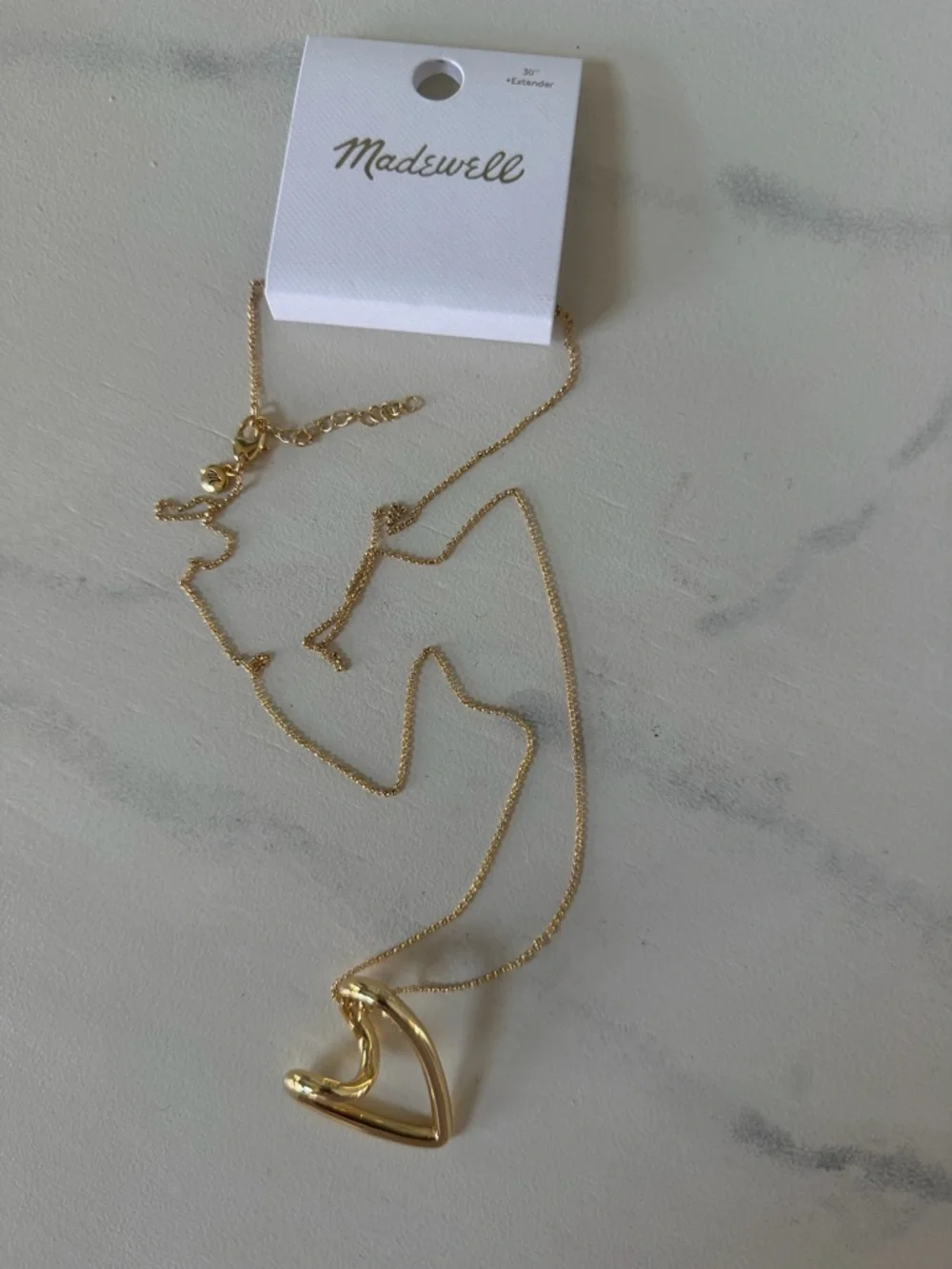 NWT Madewell Looped Heart Pendant Necklace - Picture 4 of 5
